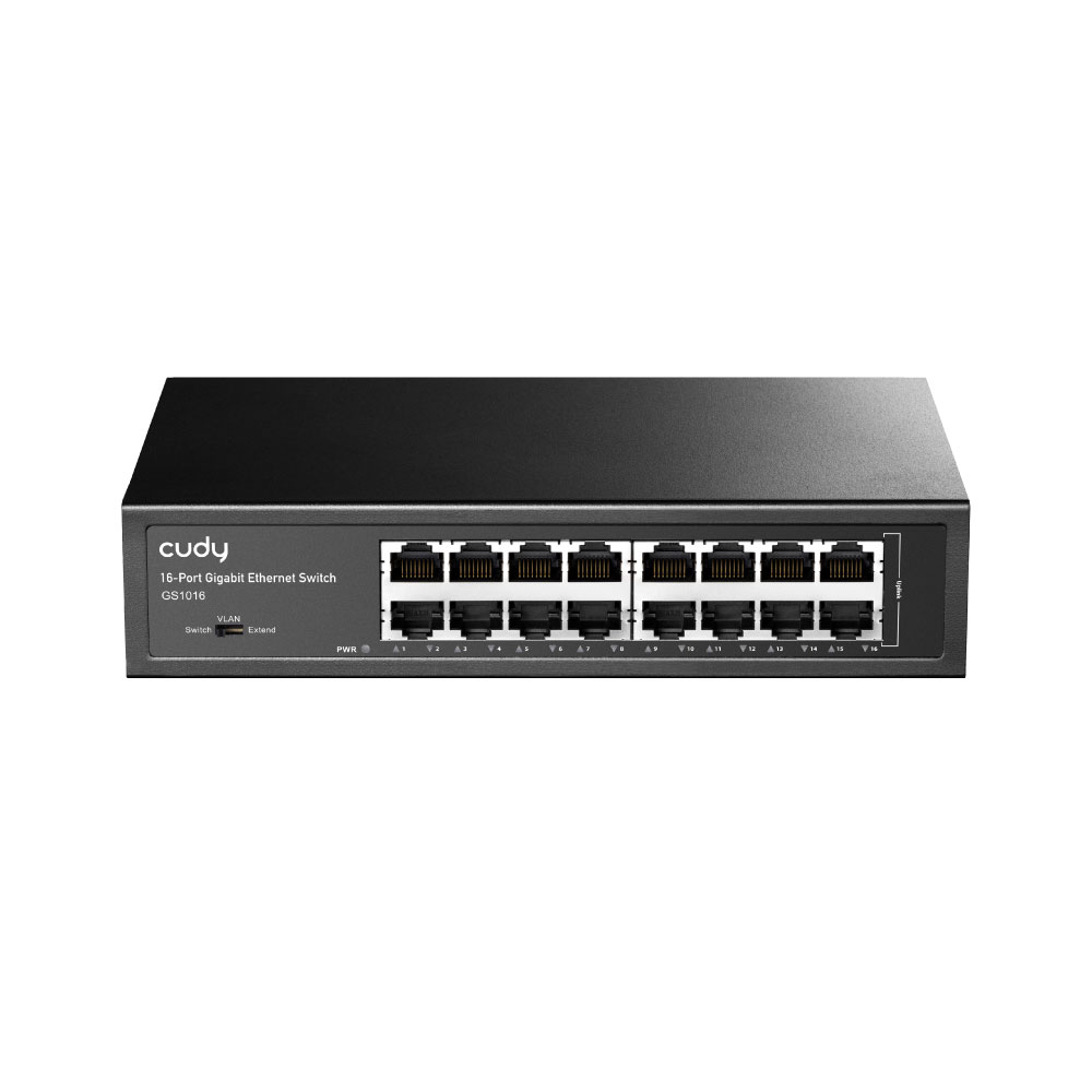 Comutador Gigabit Ethernet de 16 portas