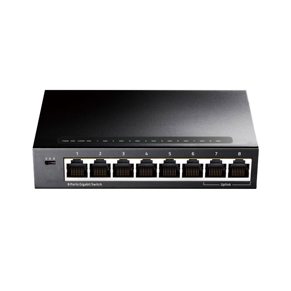 Comutador Gigabit Ethernet de 8 portas