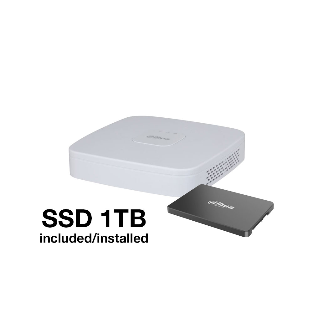 XVR Dahua 5 em 1 5MP de 4 canais com SSD de 1 TB