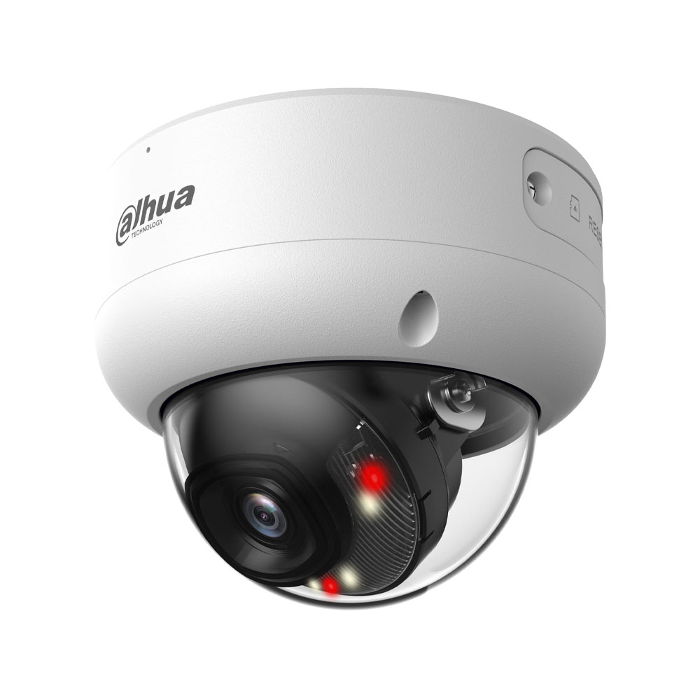 DH-IPC-HDBW3449EP-S-IL-0280B - Domo IP Dahua WizSense. 4MP@25ips, AI-H.265+/Smart H.265+. ICR, 0,005/0,0005 lux, Smart Dual Light 40m. Ótica fixa de 2,8 mm. WDR 120dB, 3D-NR, 4 ROI. Proteção de perímetro, SMD 4.0. Microfone incorporado. Ranhura para microSD. RJ45, Onvif, IP67, IK10, 3AXIS, PoE
