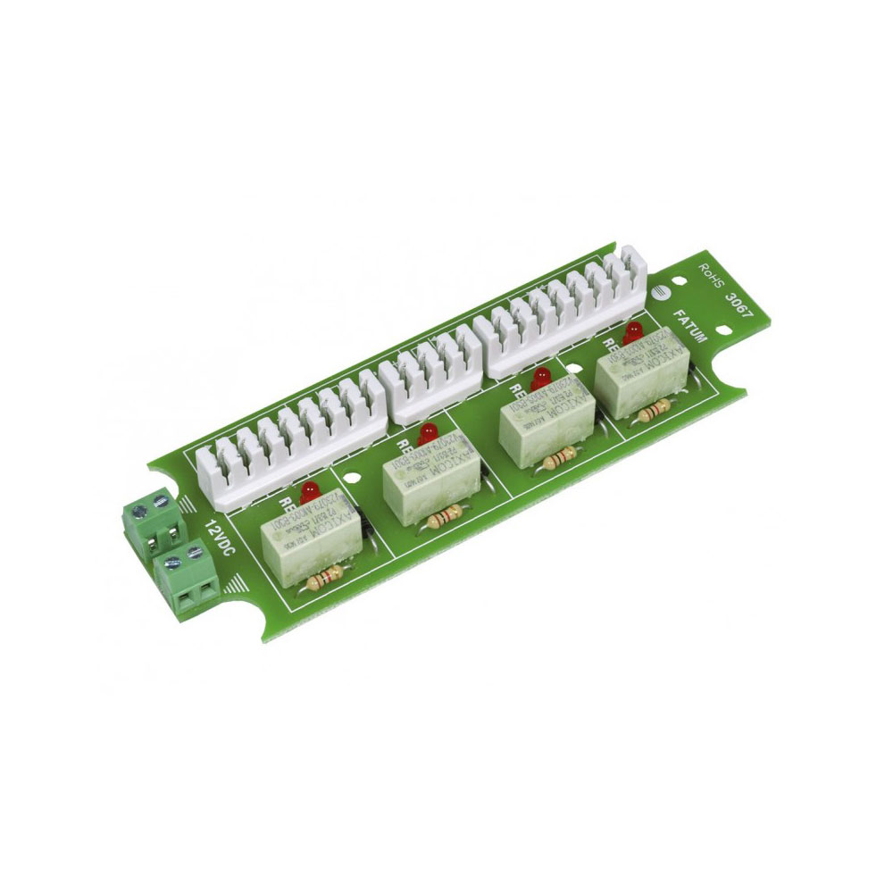 Bloque con 4 relés 12V CC