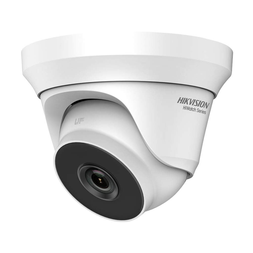 HIKVISION® HiWatchT Série 4 em 1 com cúpula fixa e iluminação exterior IR inteligente de 40 m