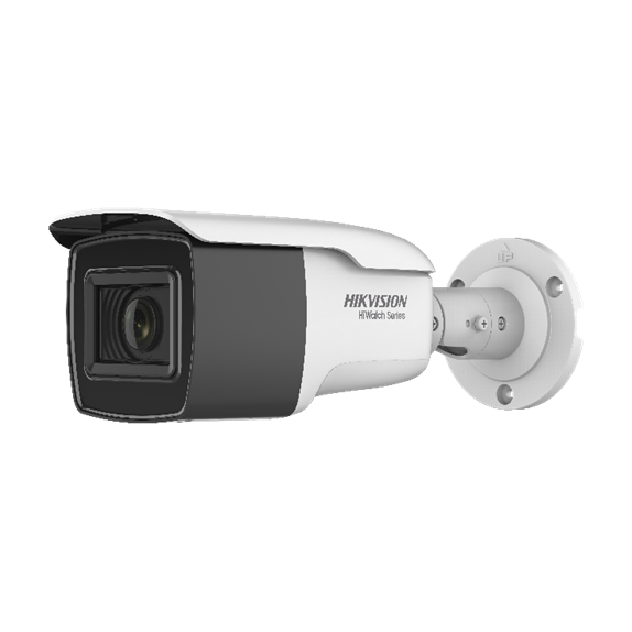 Câmara bullet 4 em 1 da série HIKVISION® HiWatchT com iluminação exterior IR inteligente de 80 m