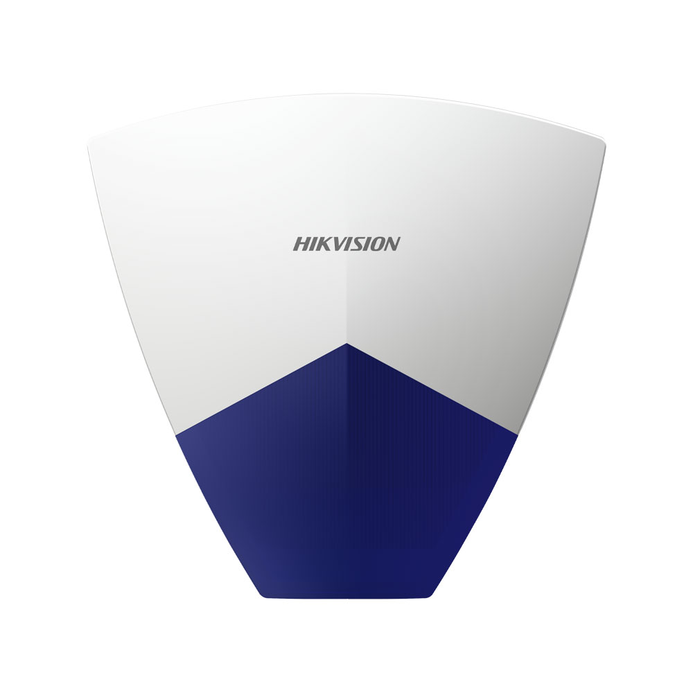 Sirene exterior com fios Hikvision com luz piloto azul
