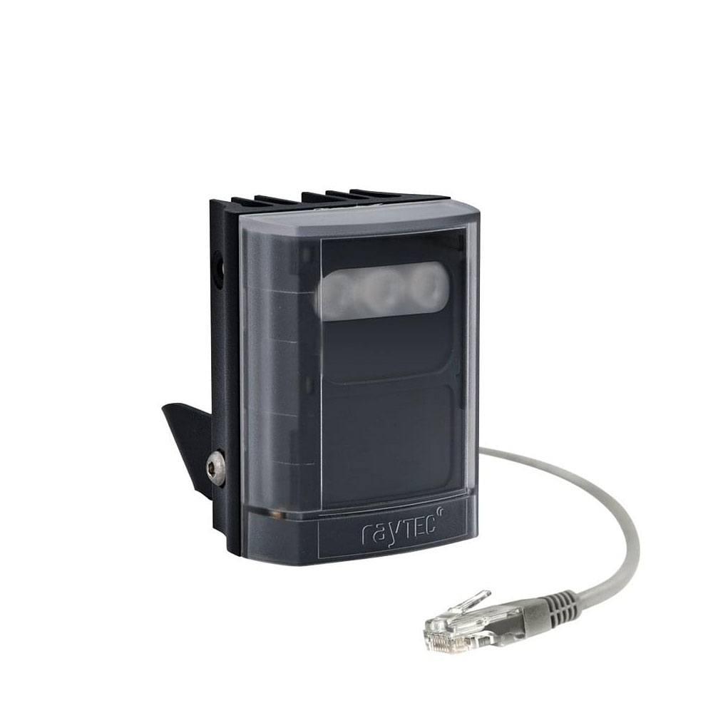 VAR2-POE-i2-1 - Projetor de infravermelhos de curto alcance VARIO2 POE. Iluminação PoE dedicada para câmaras IP. Alcance máximo de 62 metros. Inclui uma lente circular de 10°x10°, uma lente circular de 35°x10° (padrão) e uma lente elíptica de 60°x25°. Tecnologia LED SMT PLATINUM Elite SMT. Tecnologia de redução de pontos quentes (HRT). Sistema de lentes intermutáveis VARIO. Grau de proteção IP66. 5 anos de garantia