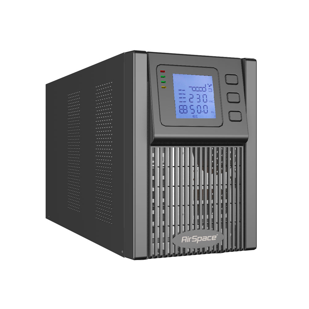 HP-Value9101S/24 - UPS AirSpace 1000VA / 900W. Dupla conversão em linha real. Ecrã LCD com parâmetros multifunções. Definições e estado de funcionamento. Controlo inteligente da velocidade da ventoinha. Função de arranque a frio. Modo ECO / Standby configurável.