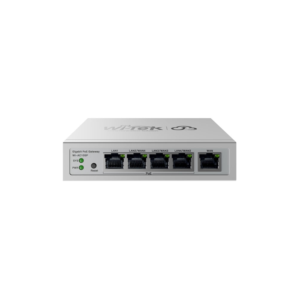 Gateway PoE de 4 portas na nuvem