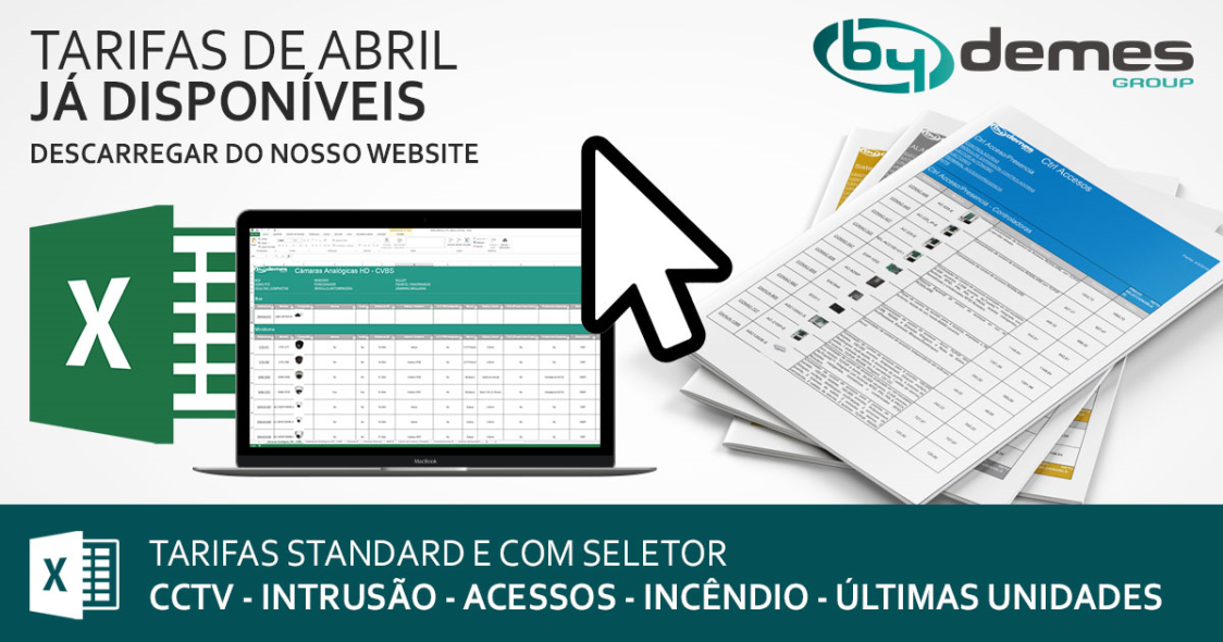 Já estão disponíveis as novas tarifas standard e com seletor de Abril!