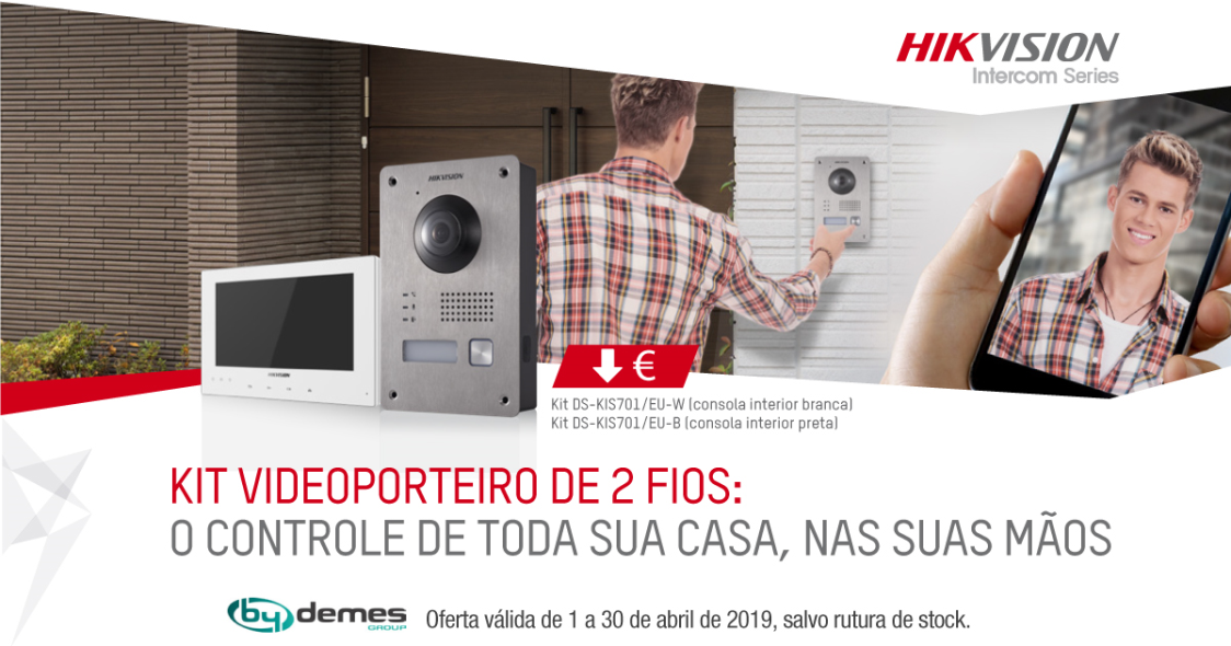 Kit videoporteiro de 2 fios Hikvision HiWatch: o controle de toda sua casa, nas suas mãos